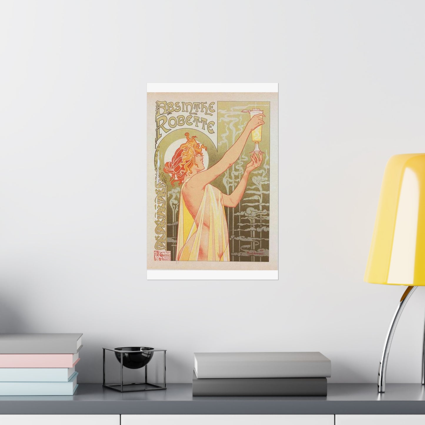 Affiche belge pour l' "Absinthe Robette". High Quality Matte Wall Art Poster for Home, Office, Classroom