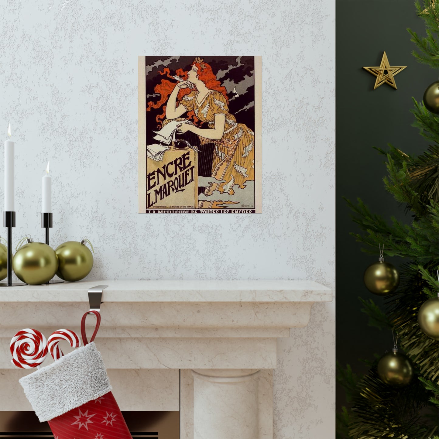 Affiche pour l' "Encre Marquet". High Quality Matte Wall Art Poster for Home, Office, Classroom