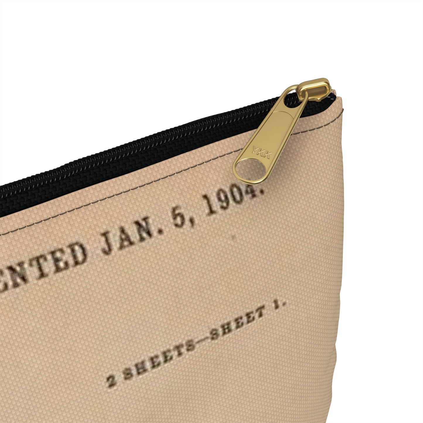 Patent Drawing of Engine - Drawing for a Game Board Public domain image Large Organizer Pouch with Black Zipper