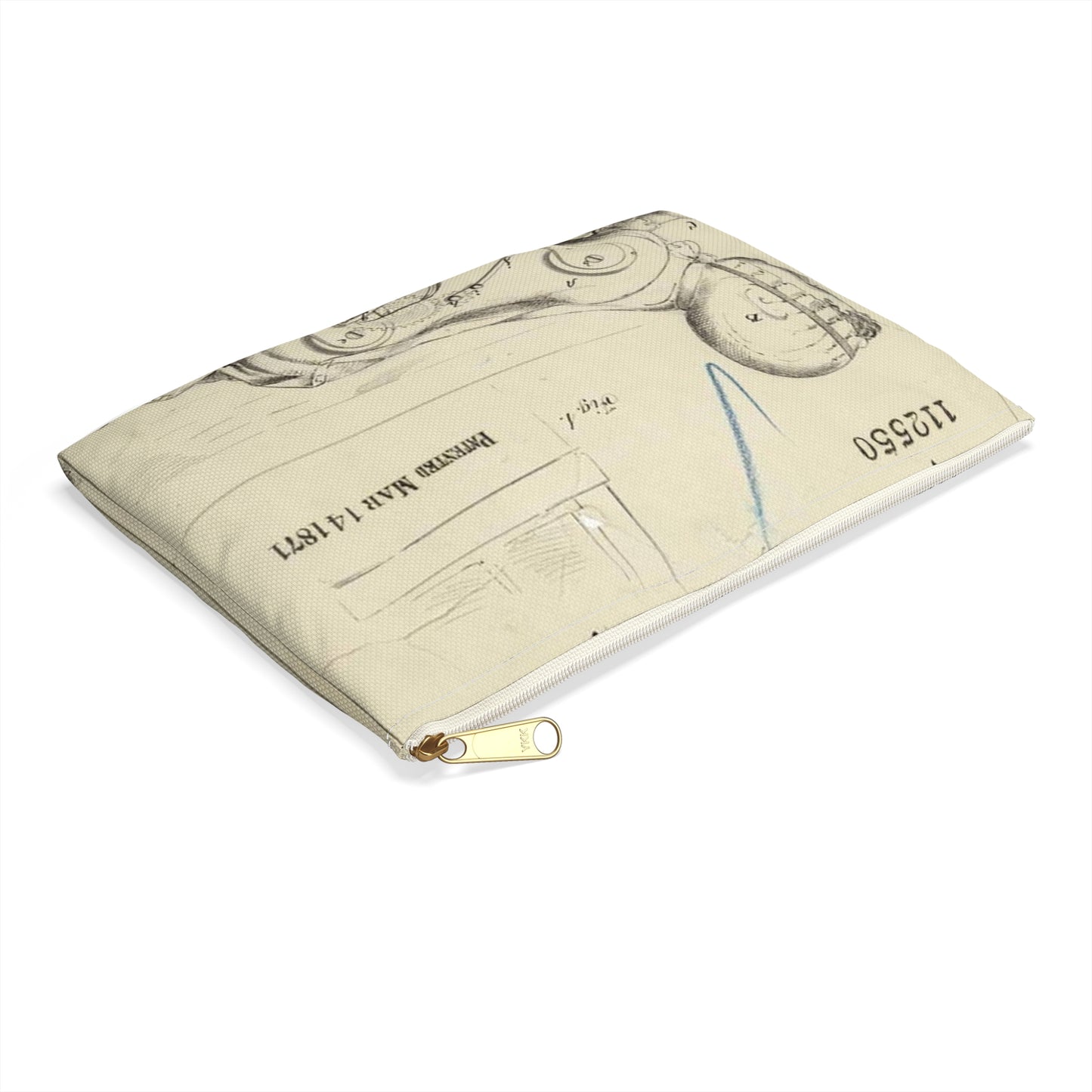 Patent drawing - Drawing of Creeping Baby Doll Public domain image Large Organizer Pouch with Black Zipper