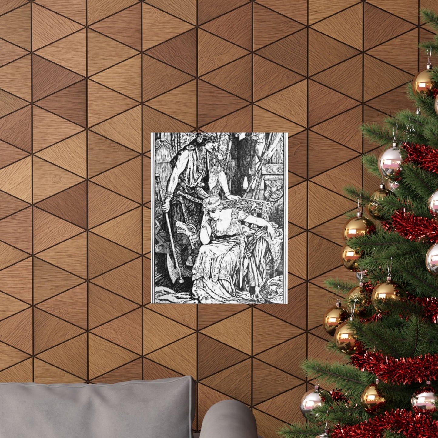 Thiostolf Decides to Slay Glum - Art nouveau public domain image High Quality Matte Wall Art Poster for Home, Office, Classroom