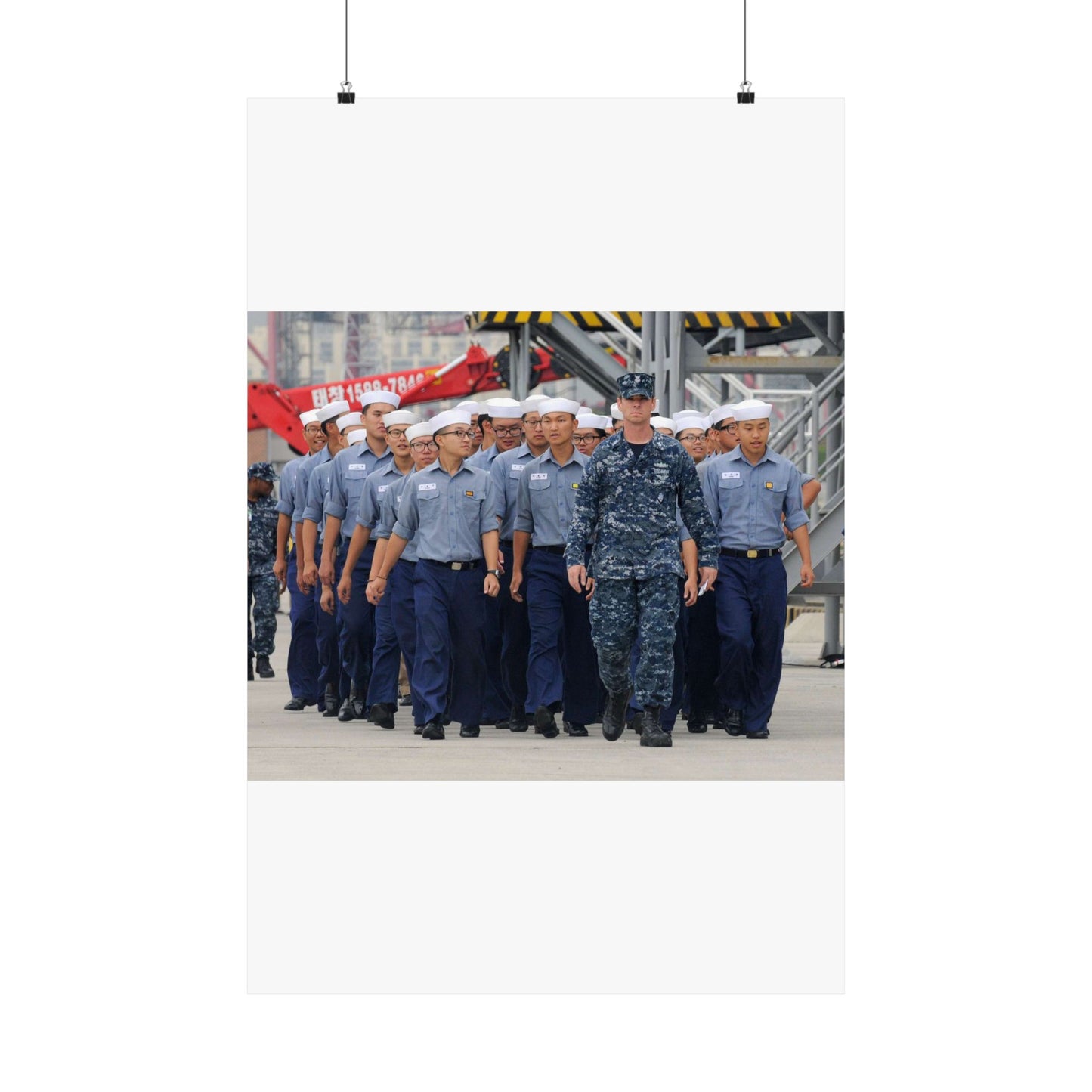 Petty Officer 1st Class Jerry Foltz escorts Republic High Quality Matte Wall Art Poster for Home, Office, Classroom
