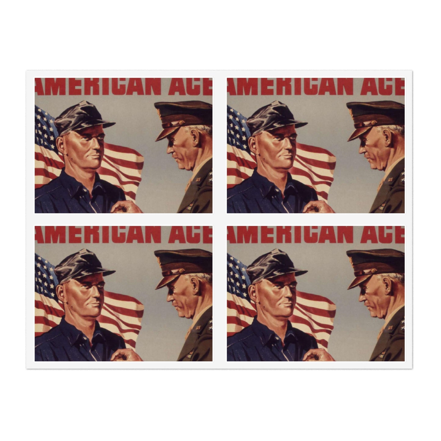 Another American ace^ His guns are shooting down Nazis and Japs right now^ Keep `em firing^ - NARA - 534905 Laminated UV Protective Vinyl Stickers