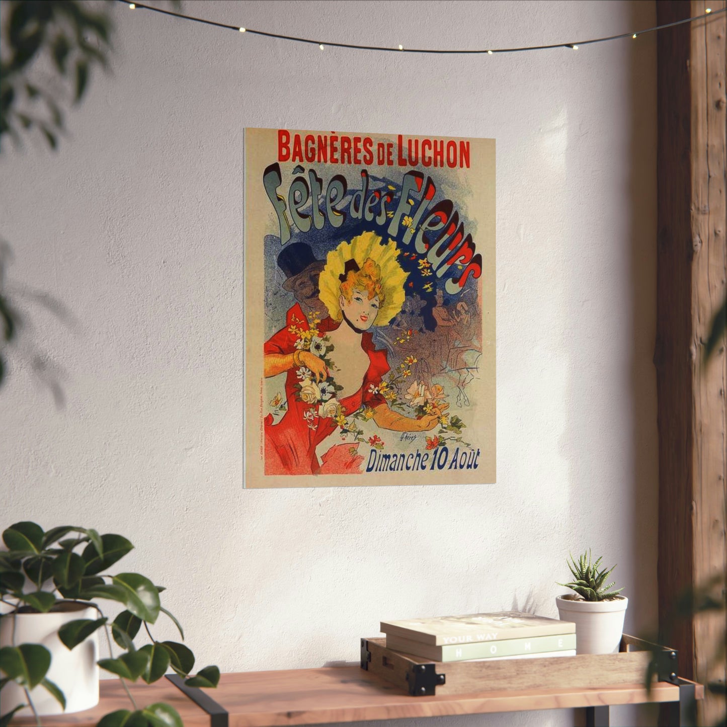 Affiche pour la "Fête des Fleurs de Bagnères-de-Luchon". High Quality Matte Wall Art Poster for Home, Office, Classroom