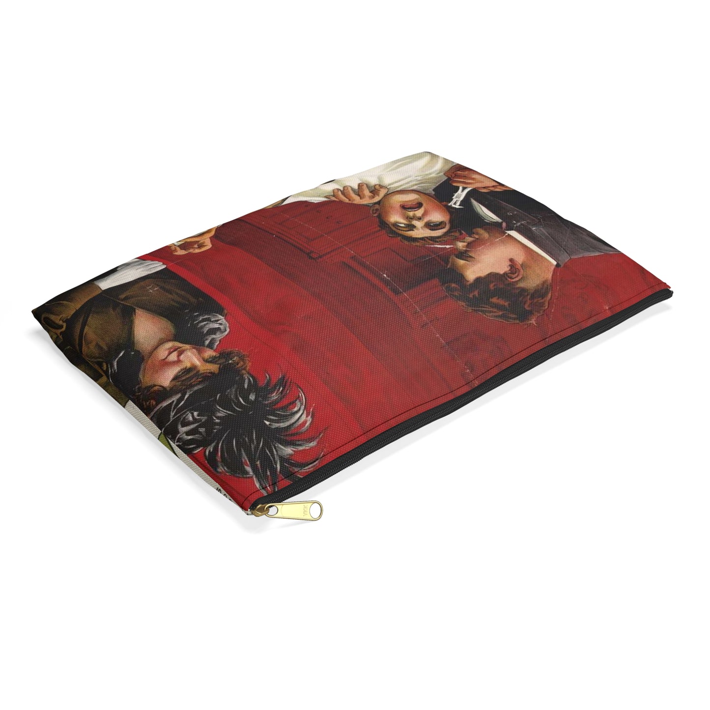 The mysterious beauty Following a phantom love. Large Organizer Pouch with Black Zipper