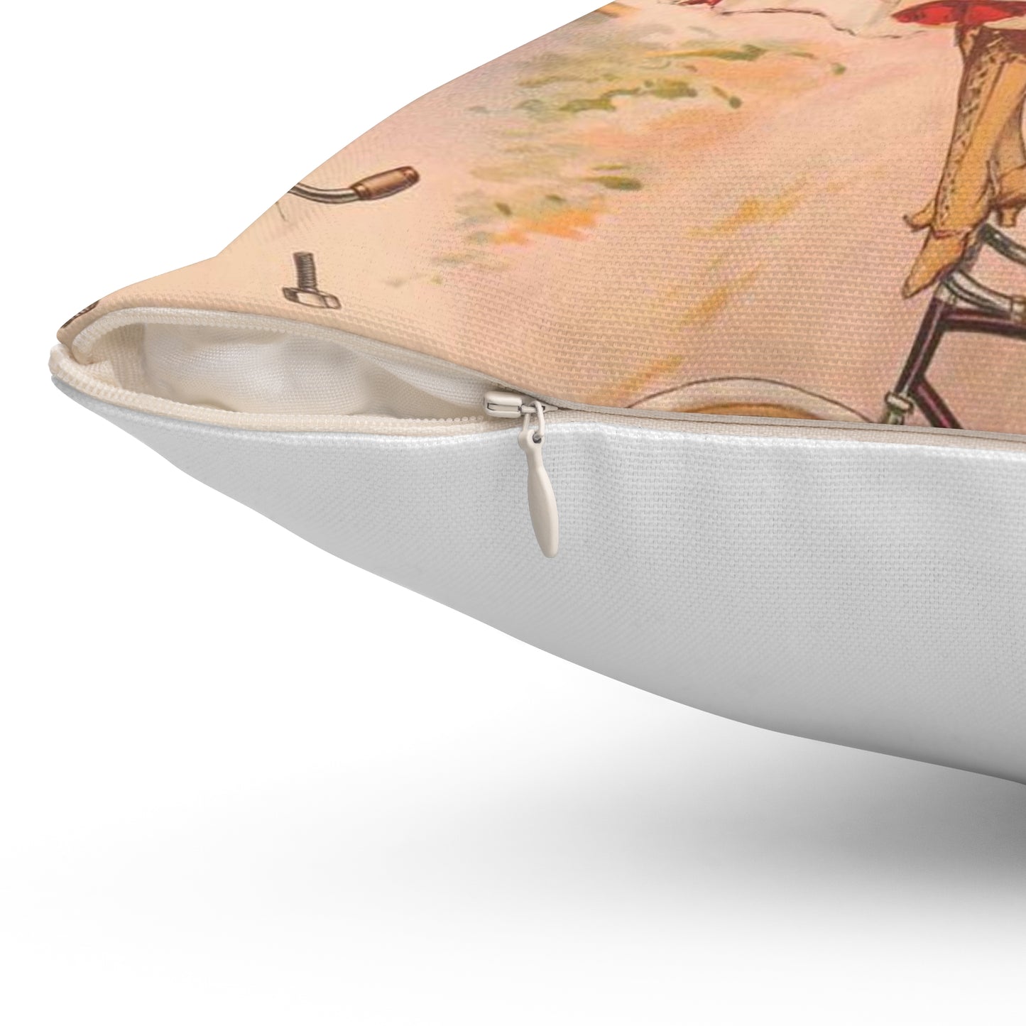 Frederick adjustable handle bars, mechanically correct, beauty and strength LCCN2003688779 Decorative Accent Square Pillow