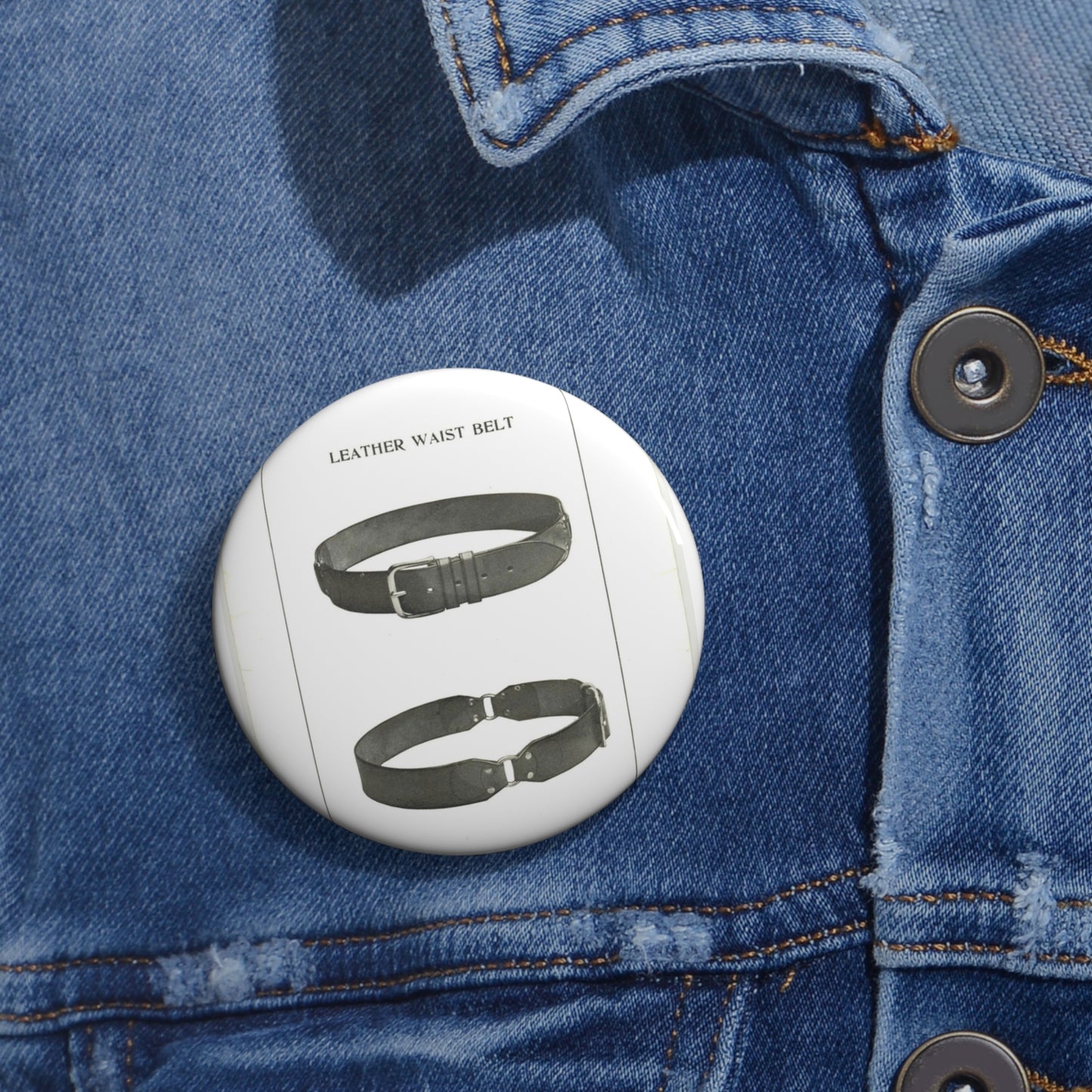 Patent drawing - Leather Waist Belt - . Public domain image Pin Buttons with Crisp Design