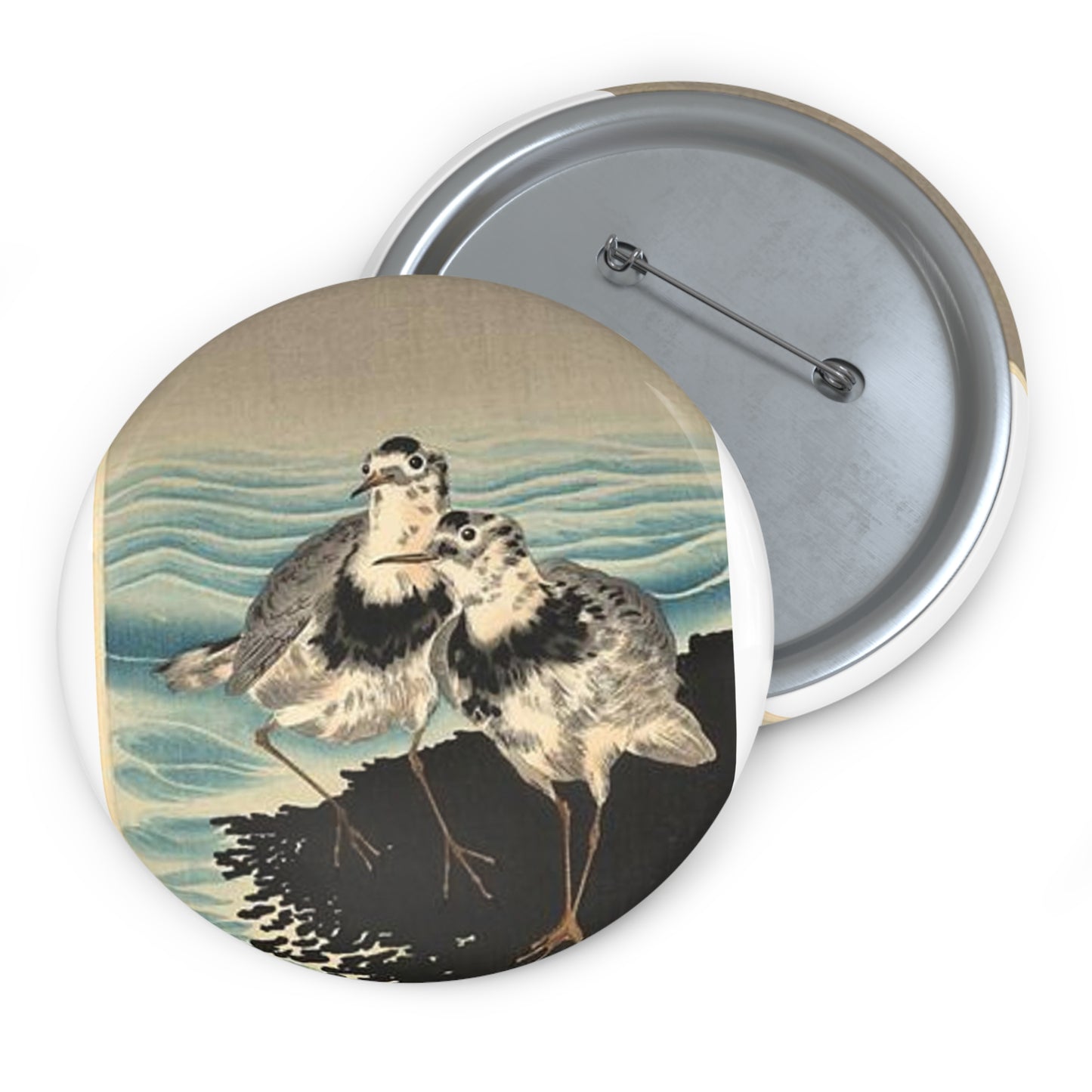 Koson - knots-on-shore, Ohara Koson Pin Buttons with Crisp Design