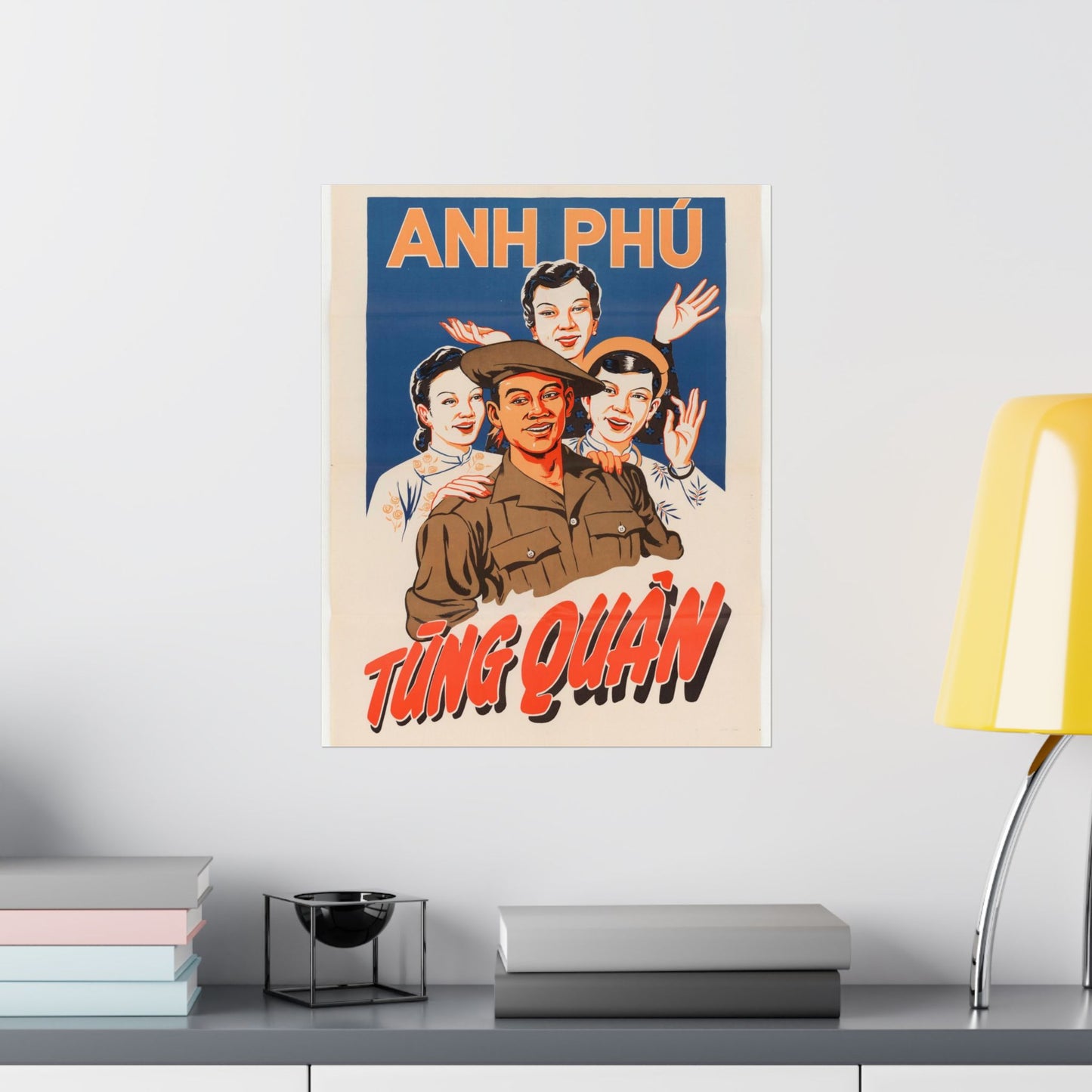 Viet Poster #5, Cold War American Propaganda poster High Quality Matte Wall Art Poster for Home, Office, Classroom