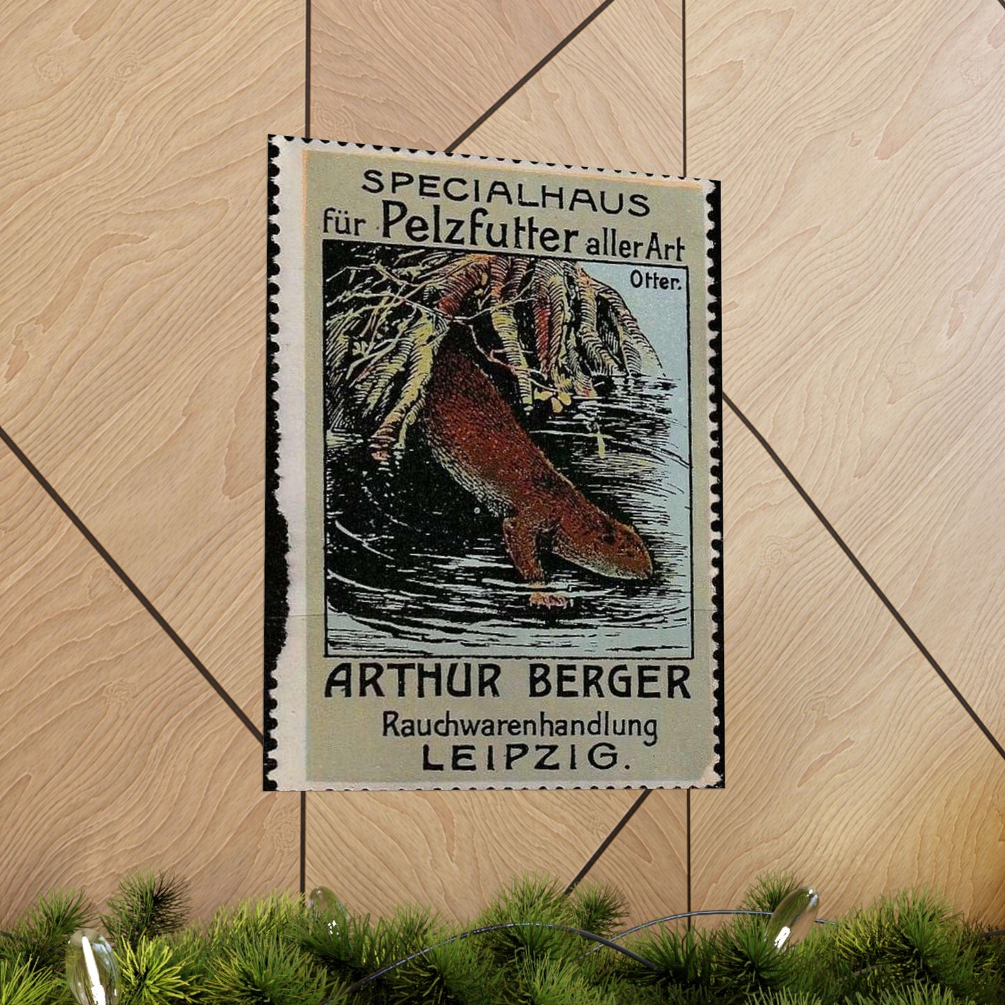 Arthur Berger, fur trader in Leipzig, c. 1910, brand advertisings (07) High Quality Matte Wall Art Poster for Home, Office, Classroom