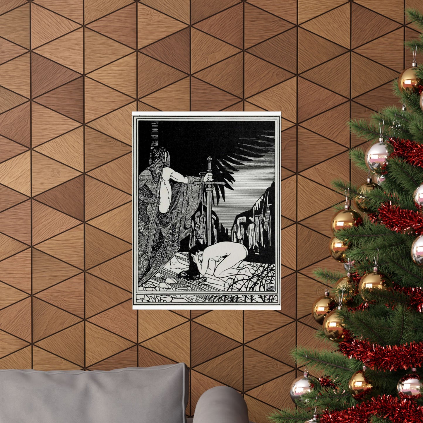 Juda 3 - Art nouveau public domain image High Quality Matte Wall Art Poster for Home, Office, Classroom