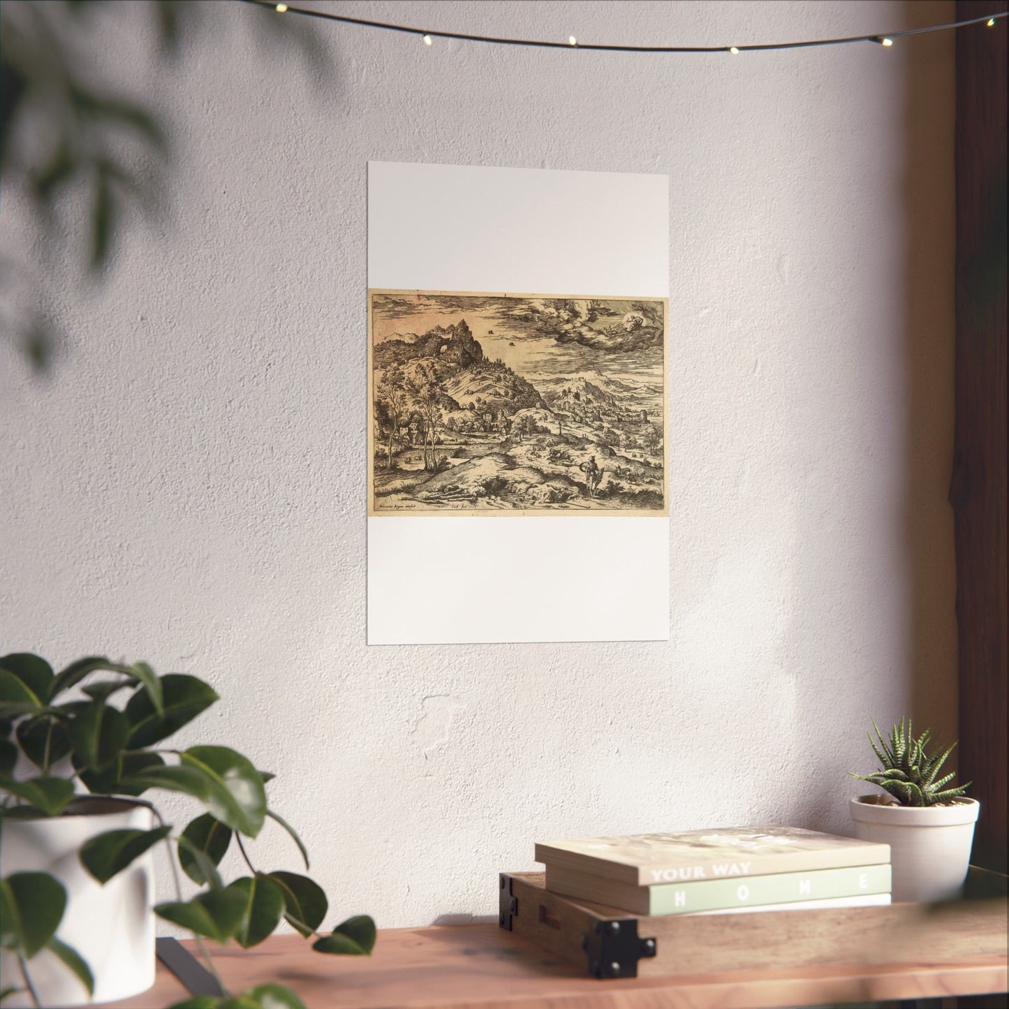 Hieronymus Cock - Mercurius met het hoofd van Argus High Quality Matte Wall Art Poster for Home, Office, Classroom