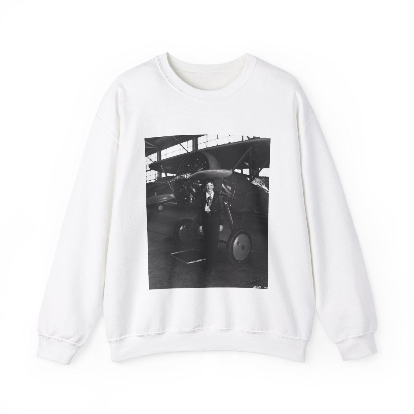 Amelia Earhart - U.S. National Archives Public Domain photograph White Heavy Blend Adult Crew Neck SweatShirt