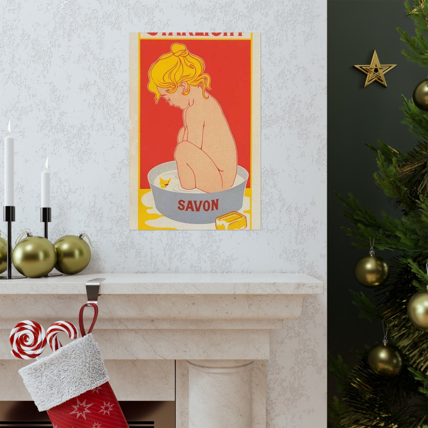 Affiche belge pour le "Savon Starlight". High Quality Matte Wall Art Poster for Home, Office, Classroom