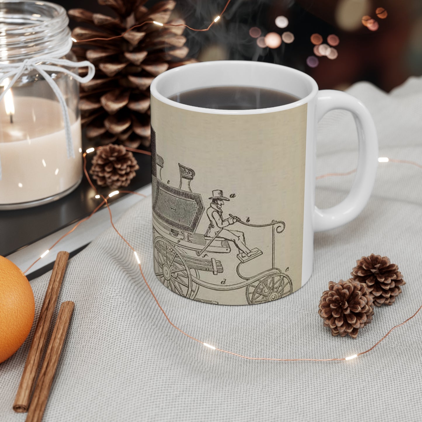 Patent Drawing of Engine - Patent steam carriage, by Mr. Goldsworthy Gurney, of Argyle Street, London, 1826 Public domain image Beautiful Novelty Ceramic Coffee Mug 11oz