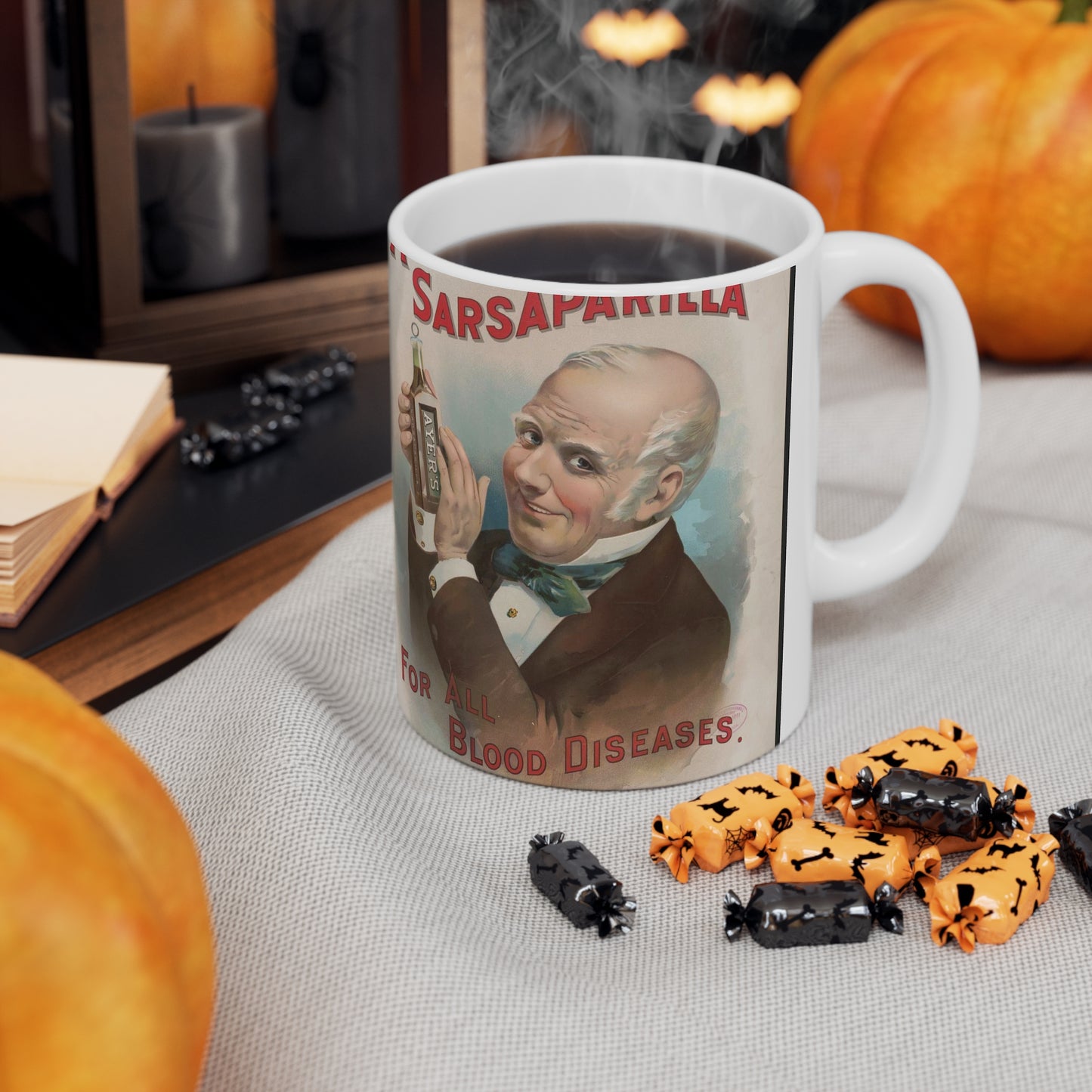 Ayer's sarsaparilla, for all blood diseases, cures others, will cure you Beautiful Novelty Ceramic Coffee Mug 11oz