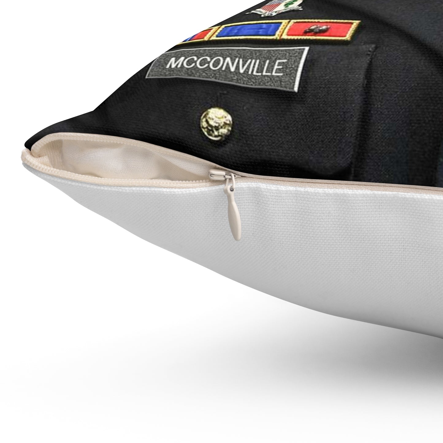 Cpt. Ryan McConville poses for a photo during his promotion Decorative Accent Square Pillow