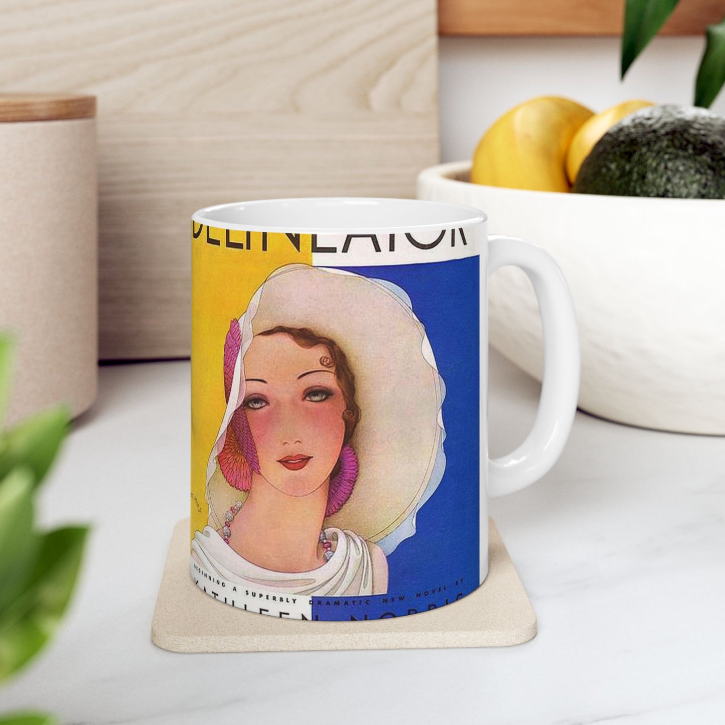 Delineator 1930-08 - Art Deco public domain image Beautiful Novelty Ceramic Coffee Mug 11oz