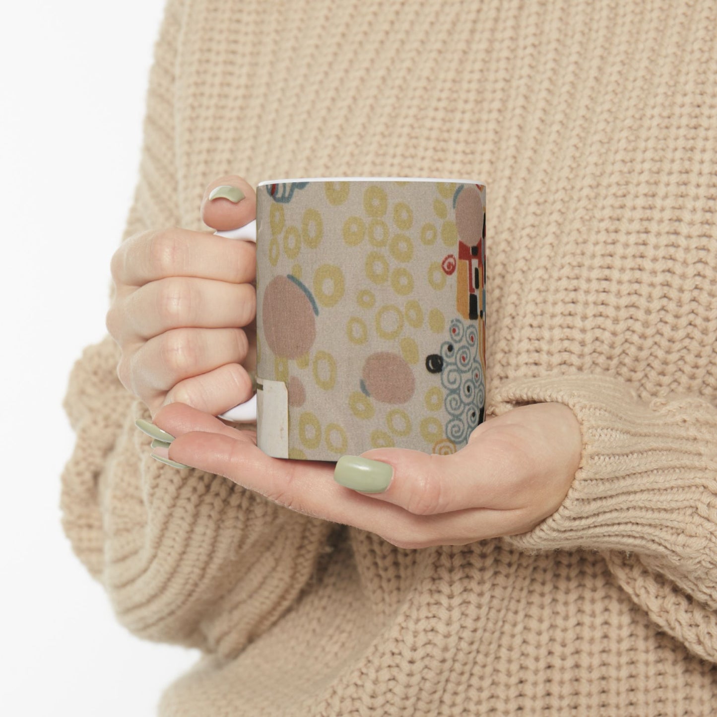 Textile sample - Public domain dedication image Beautiful Novelty Ceramic Coffee Mug 11oz