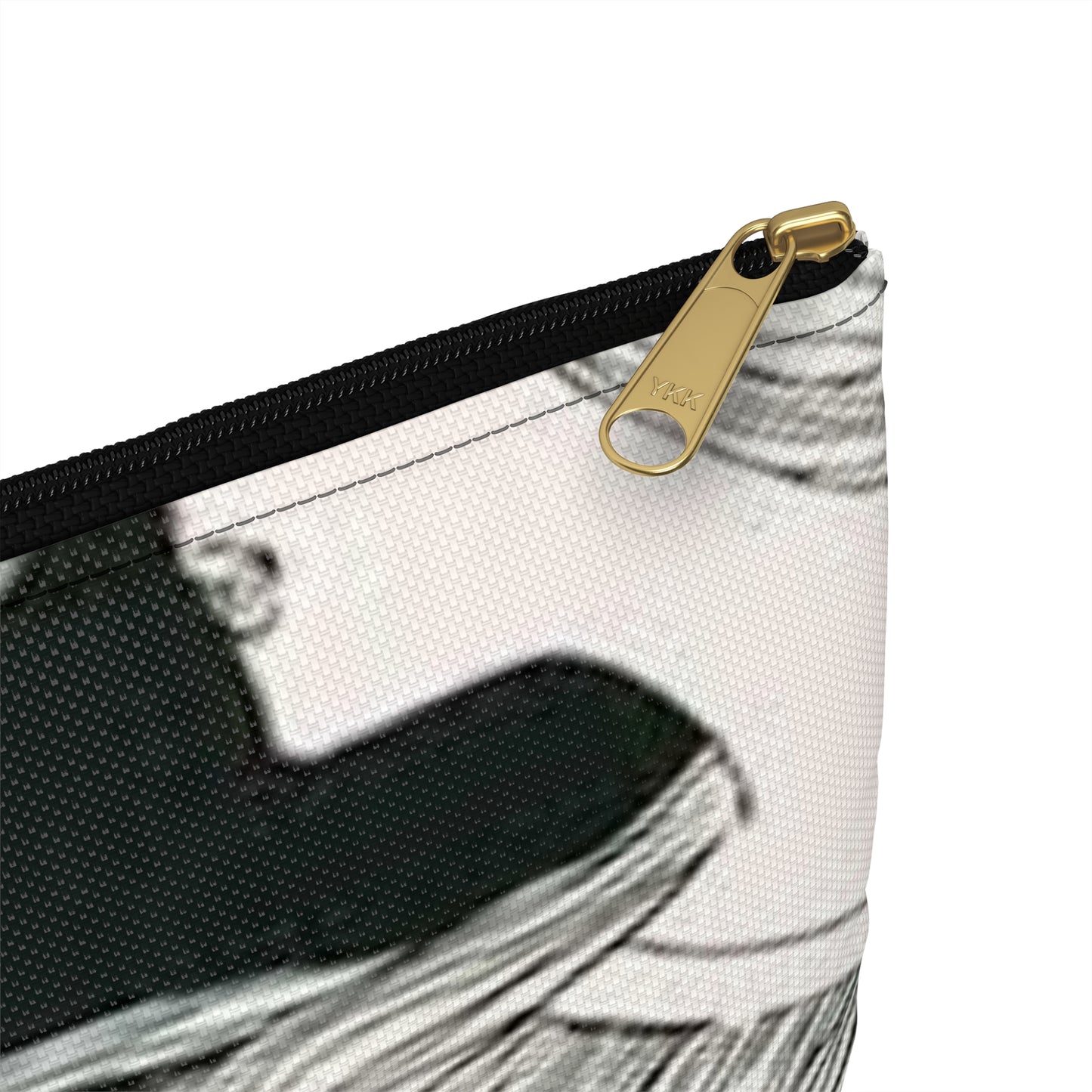 Witzel-210 - Art nouveau public domain image Large Organizer Pouch with Black Zipper