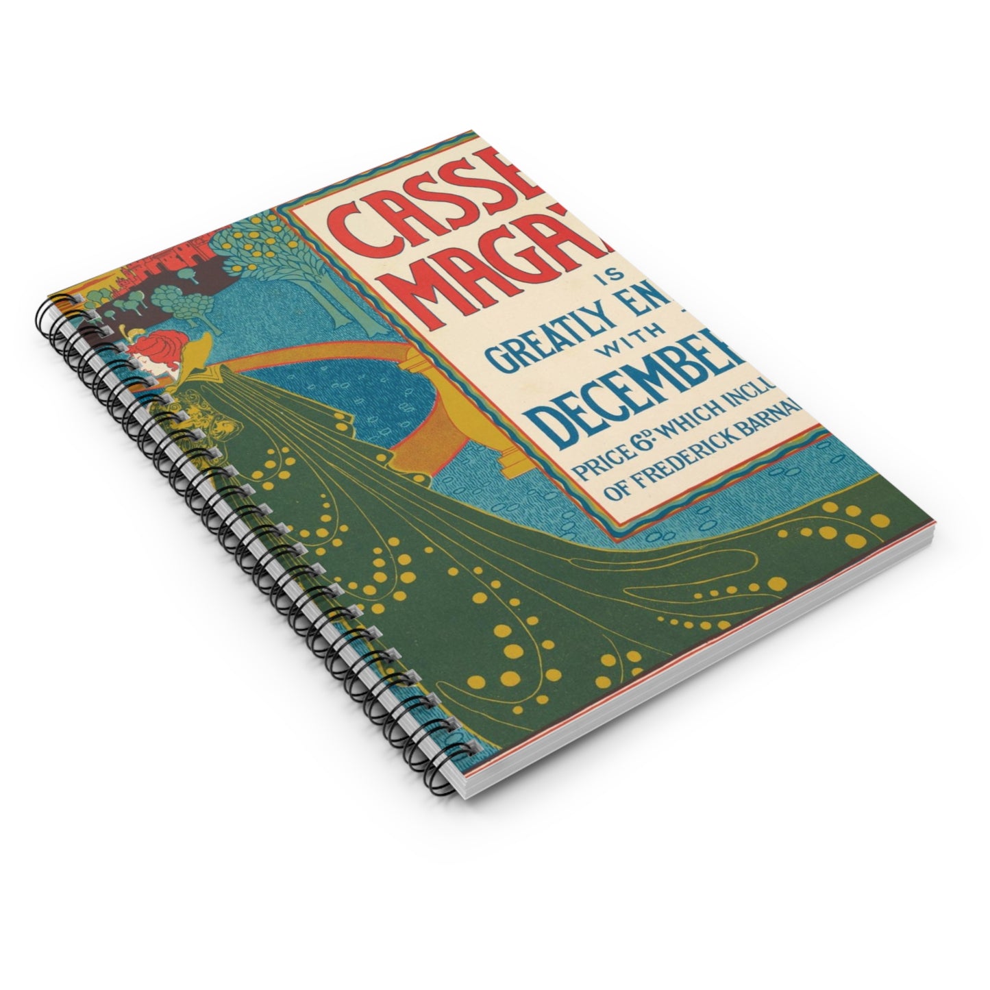 Louis Rhead - Cassell's Magazine: December Spiral Bound Ruled Notebook with Printed Cover
