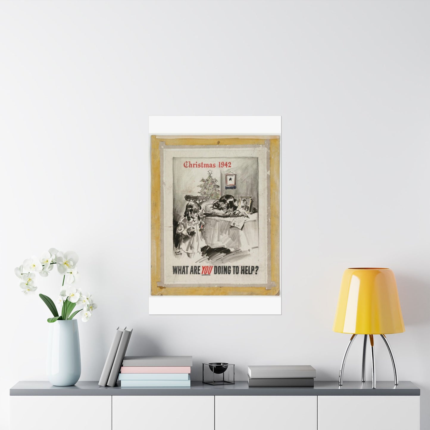 What Are You Doing to Help? Christmas 1942 High Quality Matte Wall Art Poster for Home, Office, Classroom