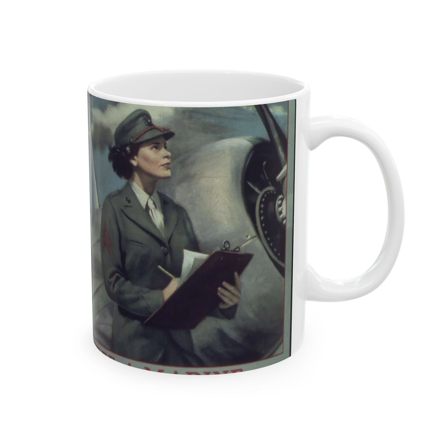 "Be a Marine-Free a Marine to Fight" - NARA - 513679 Beautiful Novelty Ceramic Coffee Mug 11oz