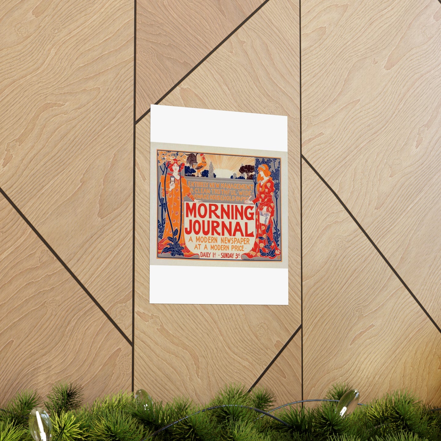 Louis Rhead - Affiche américaine pour le "Morning Journal". High Quality Matte Wall Art Poster for Home, Office, Classroom