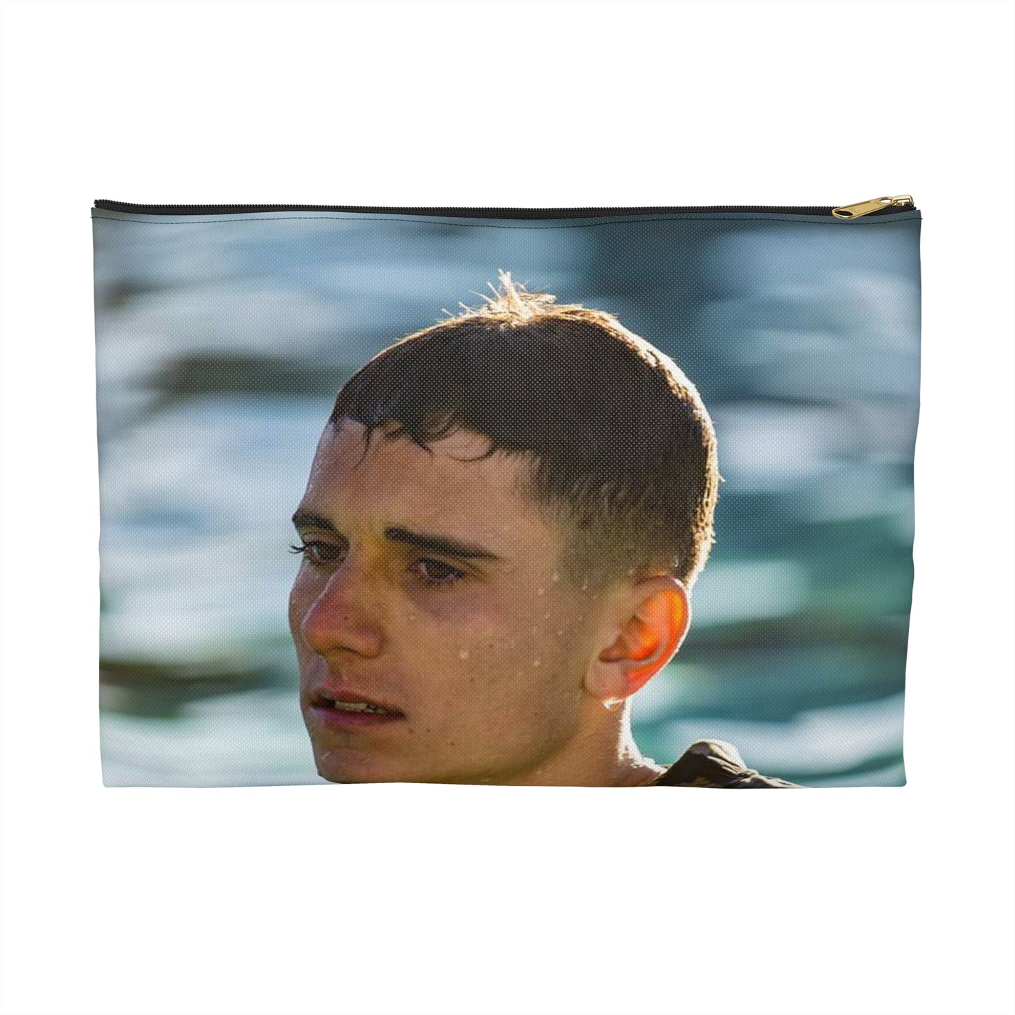U.S. Marine Corps Lance Cpl. Kyle Lynch, 7th Engineer Large Organizer Pouch with Black Zipper