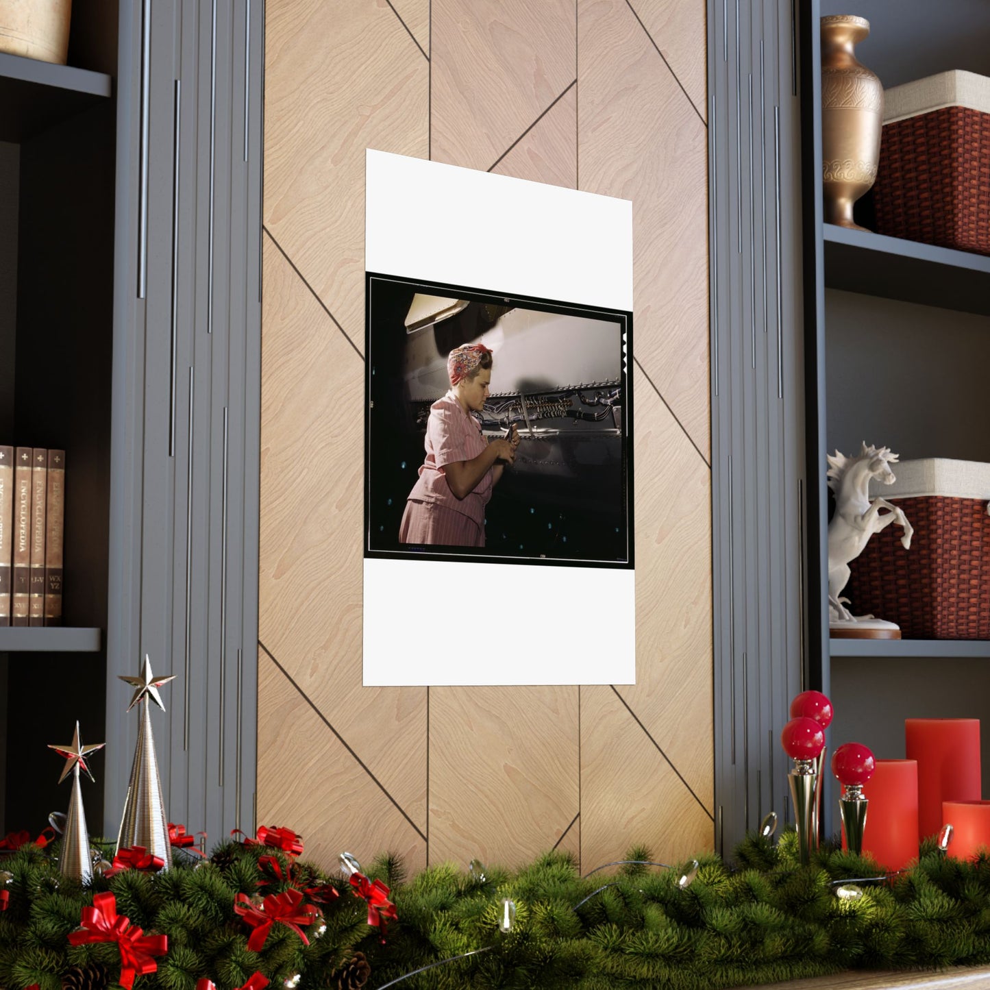With careful Douglas training, women do accurate electrical assembly and installation work, Douglas Aircraft Company, Long Beach, Calif. High Quality Matte Wall Art Poster for Home, Office, Classroom
