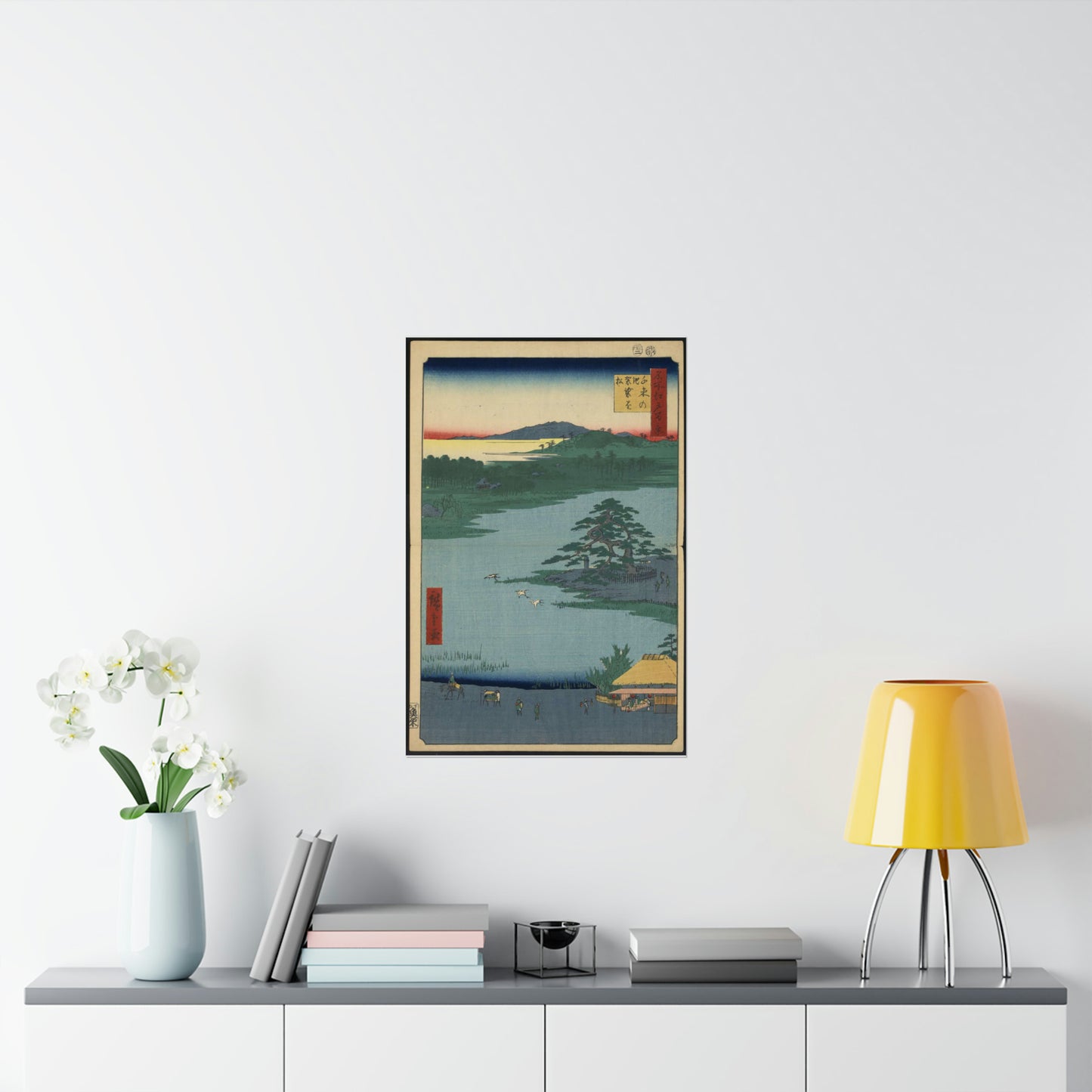 Gajō icchō, Andō Hiroshige - Public domain portrait drawing High Quality Matte Wall Art Poster for Home, Office, Classroom