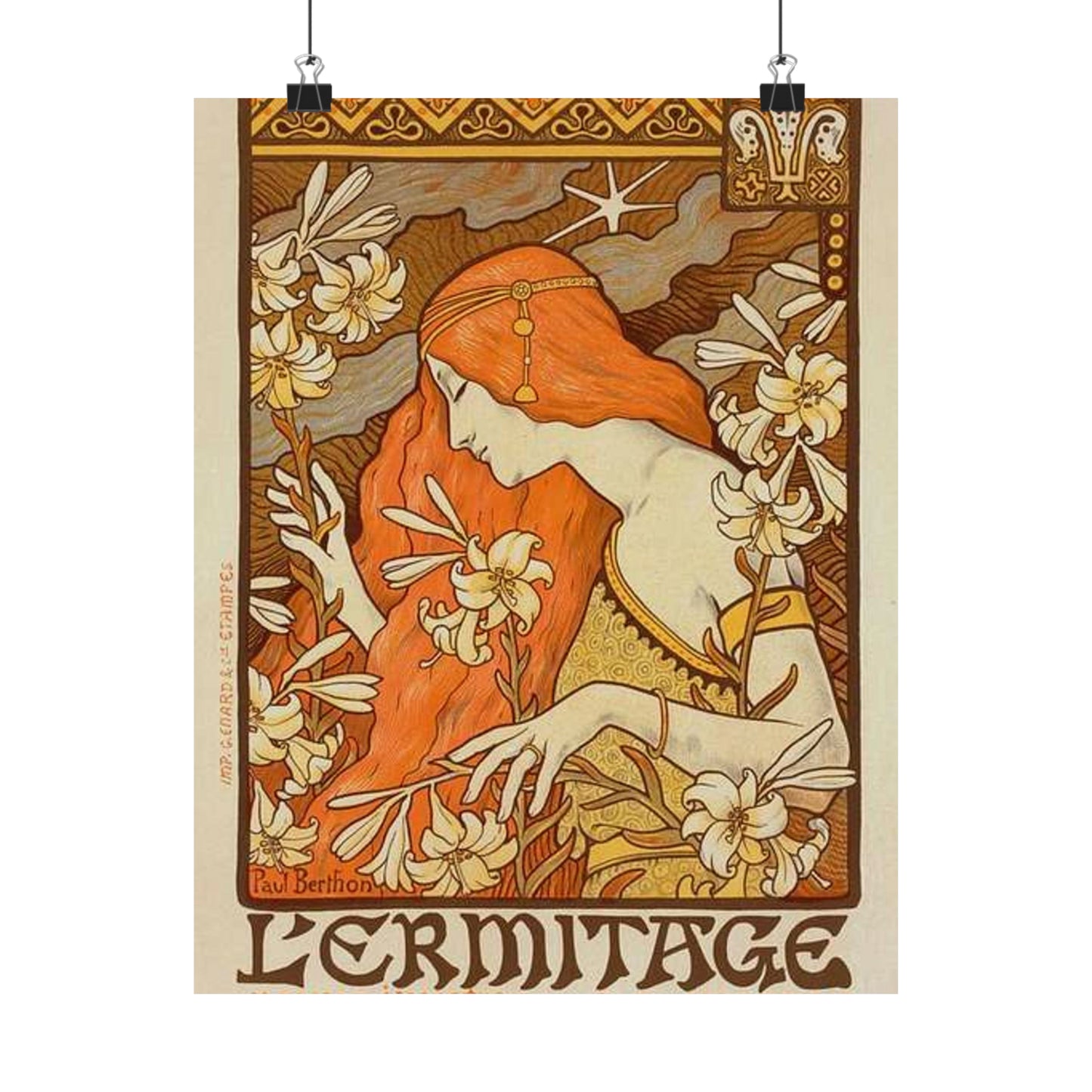 Paul Emile Berthon - Affiche pour la Revue "l'Érmitage. High Quality Matte Wall Art Poster for Home, Office, Classroom