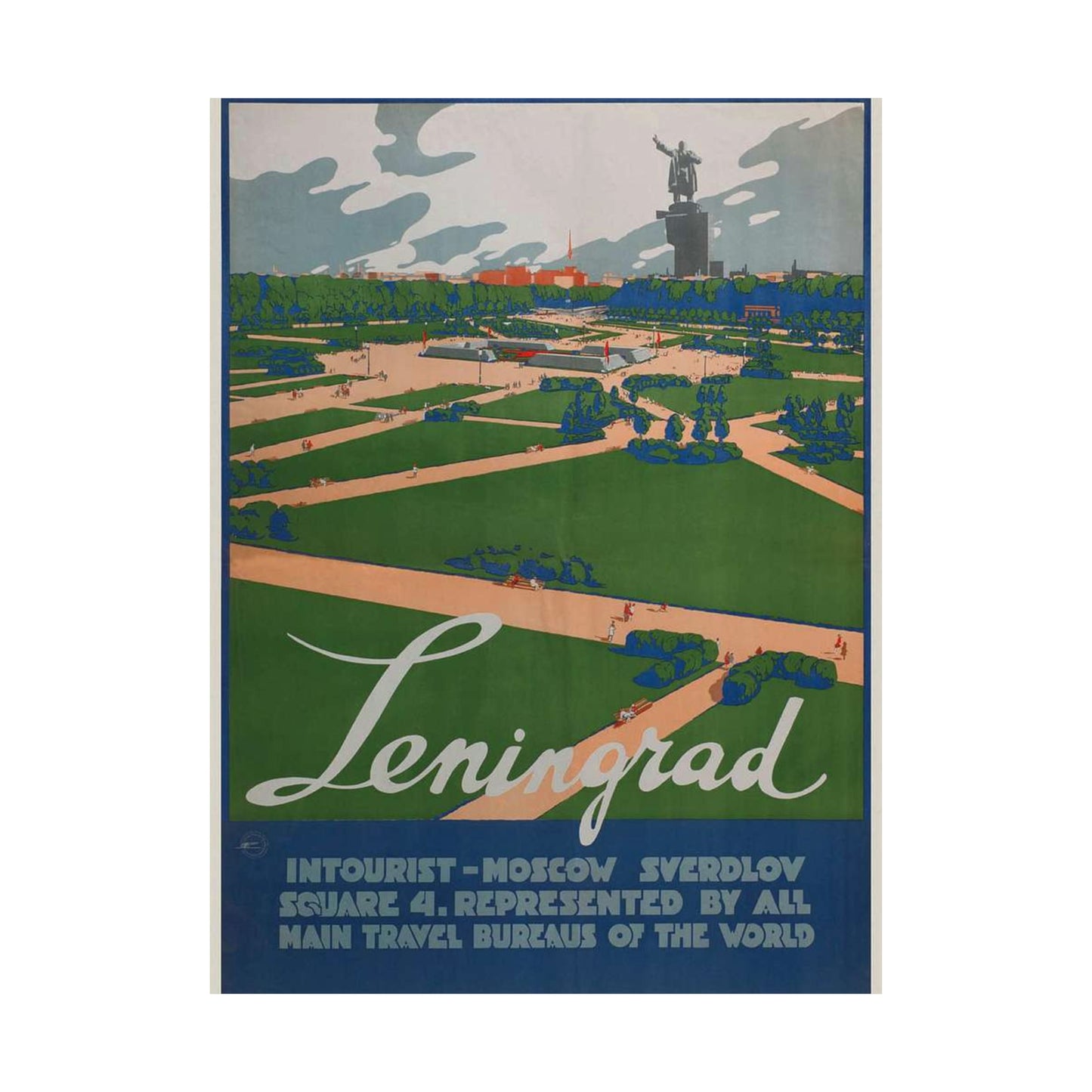 Leningrad (Travel poster), Art Deco Poster High Quality Matte Wall Art Poster for Home, Office, Classroom