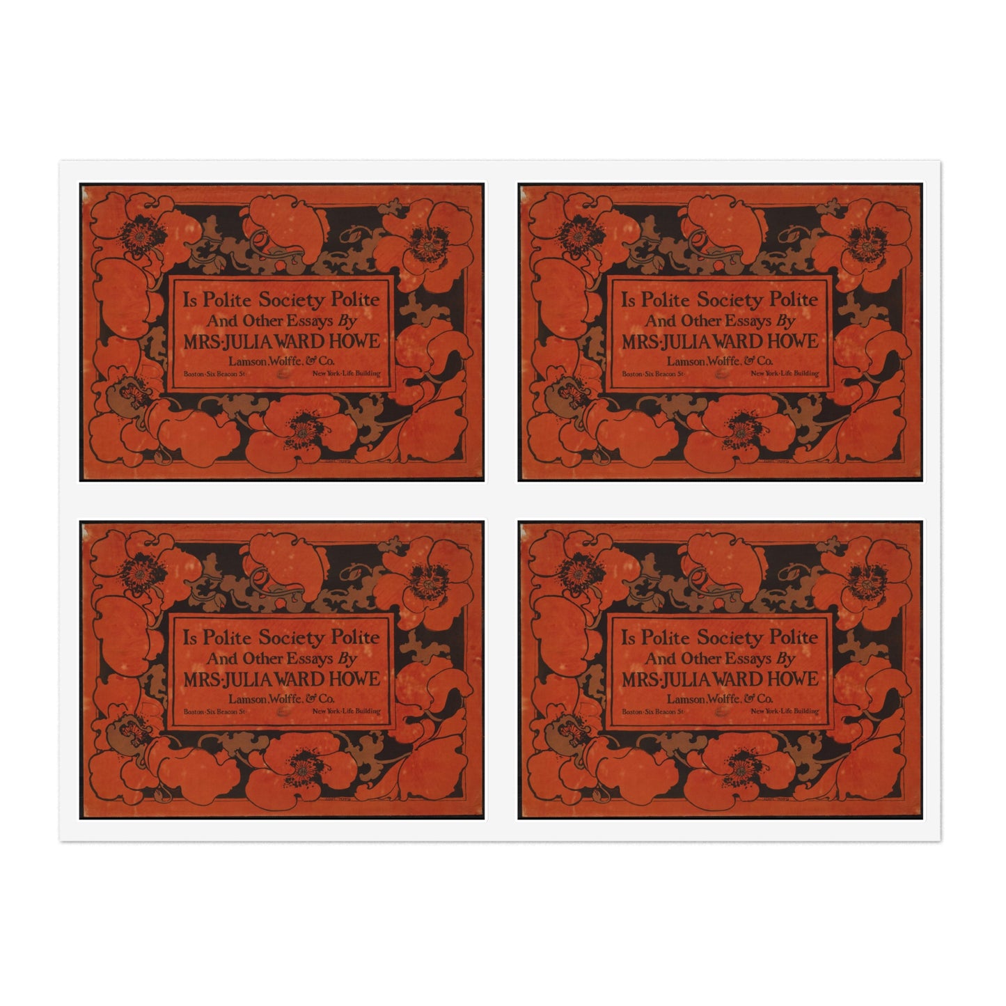 Is polite society polite and other essays by Mrs. Julia Ward Howe Laminated UV Protective Vinyl Stickers