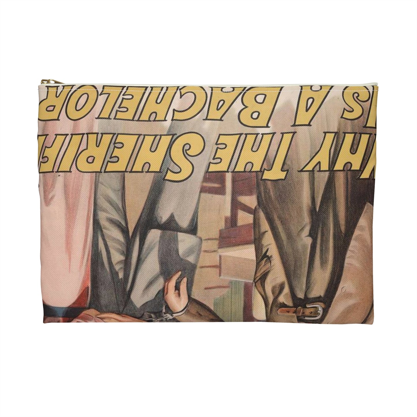 Why the sheriff is a bachelor The fragile reward of duty. Large Organizer Pouch with Black Zipper