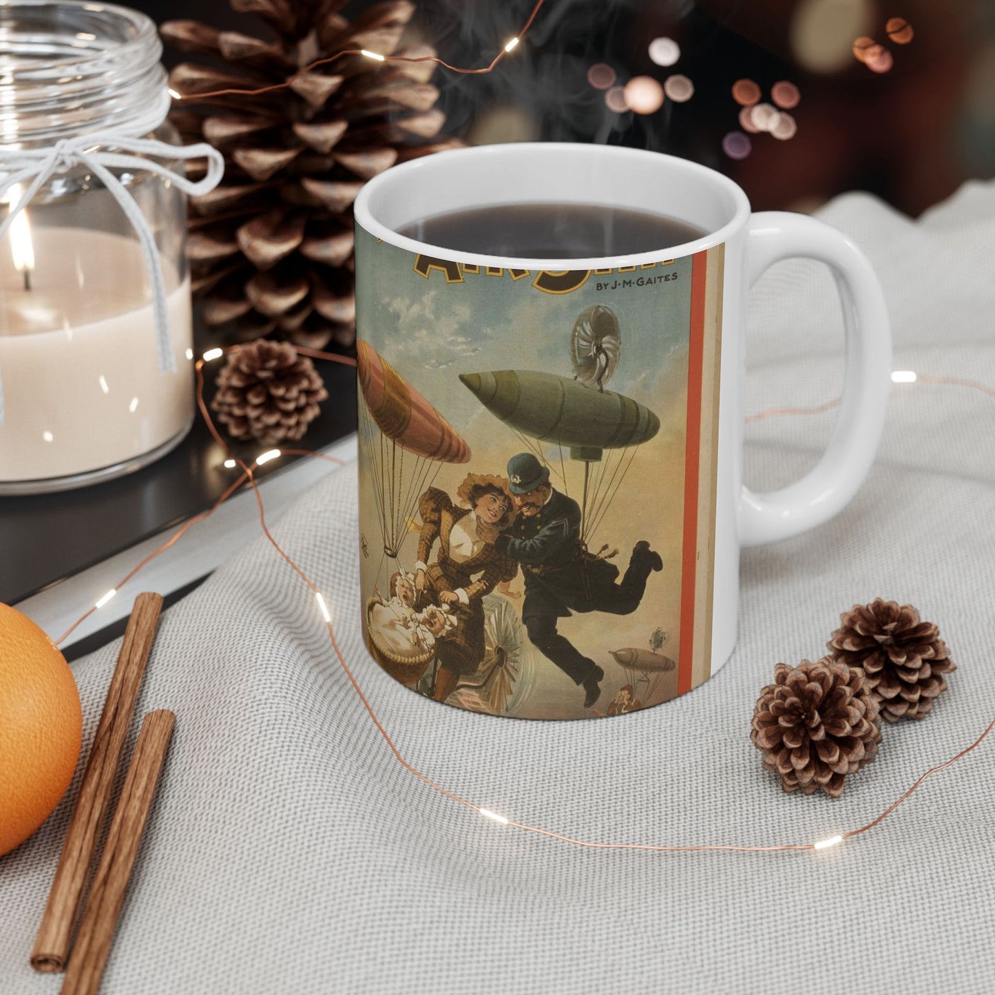 A musical farce comedy, The air ship by J.M. Gaites. Beautiful Novelty Ceramic Coffee Mug 11oz
