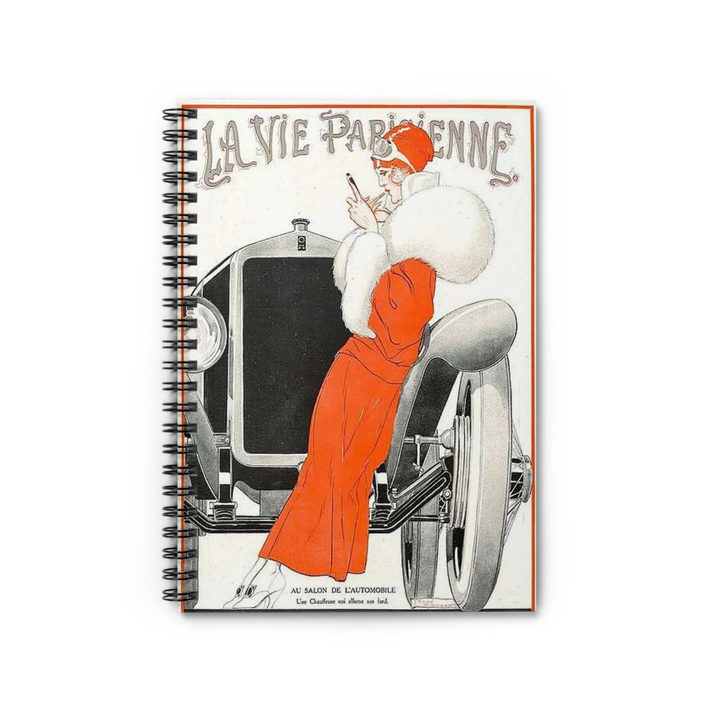 La Vie Parisienne - cover - 14 October 1922 - René Vincent Spiral Bound Ruled Notebook with Printed Cover
