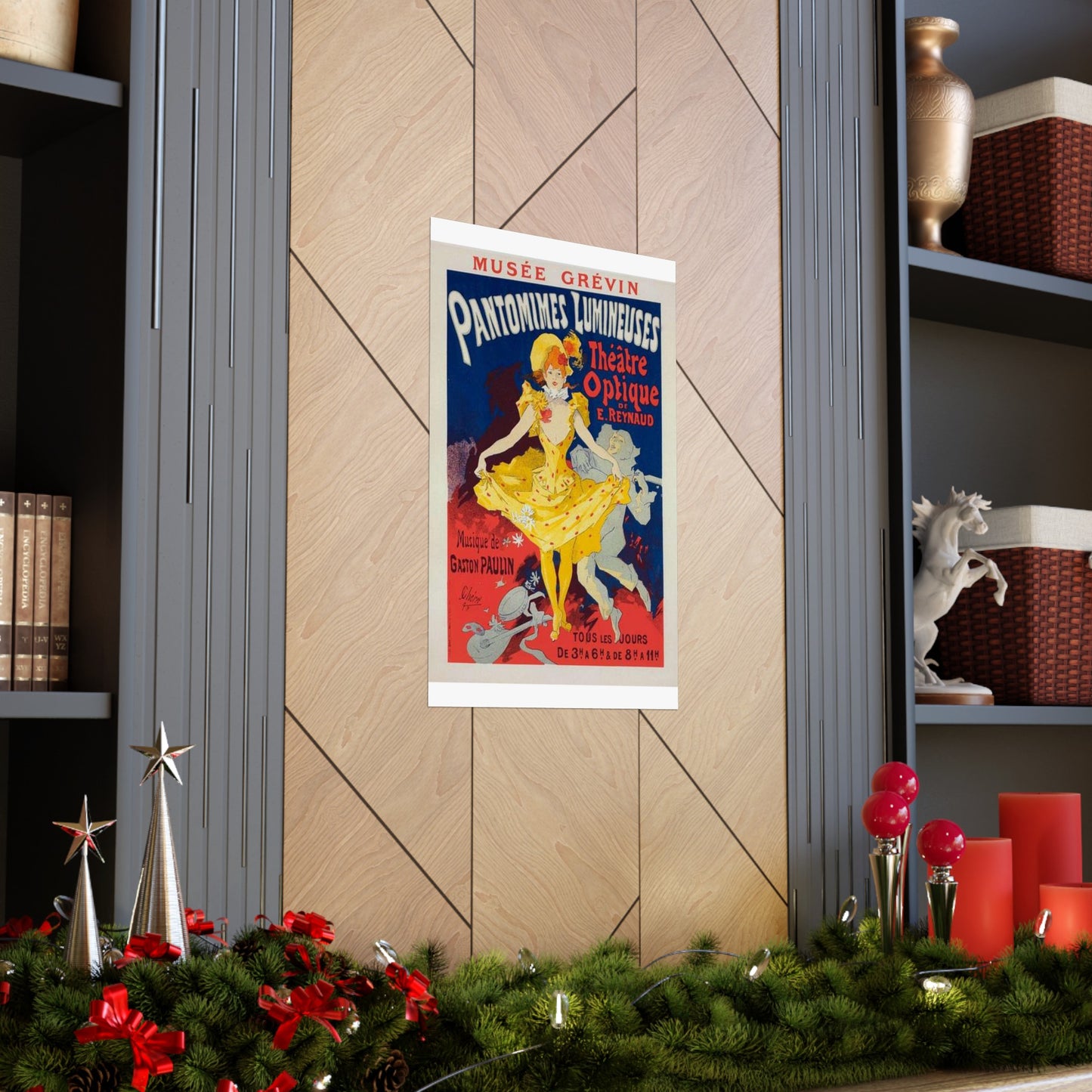 Affiche pour le Musée Grévin, "Pantomimes lumineuses". High Quality Matte Wall Art Poster for Home, Office, Classroom