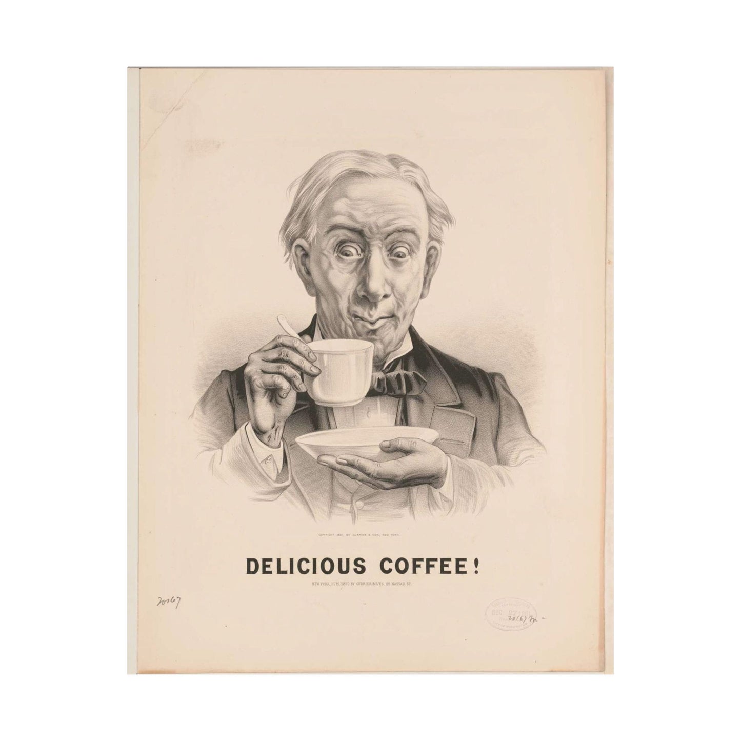 Delicious Coffee! - Print, Library of Congress collection High Quality Matte Wall Art Poster for Home, Office, Classroom