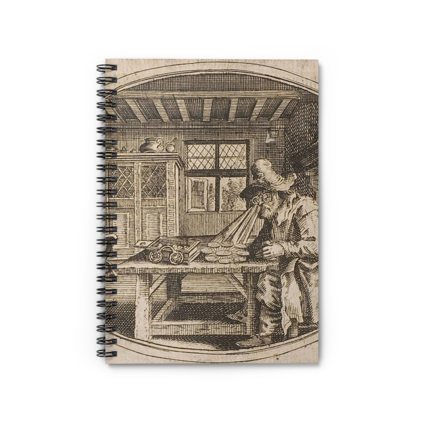 Frauenzimmer Gesprechspiele 1646 k Spiral Bound Ruled Notebook with Printed Cover