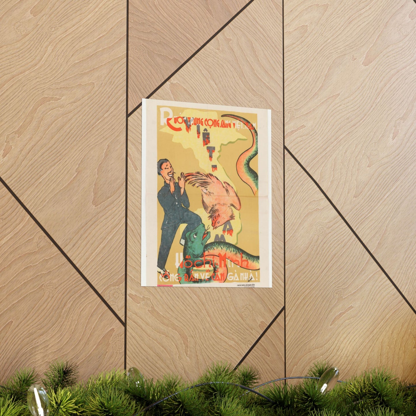 Viet Poster #2, Cold War American Propaganda poster High Quality Matte Wall Art Poster for Home, Office, Classroom