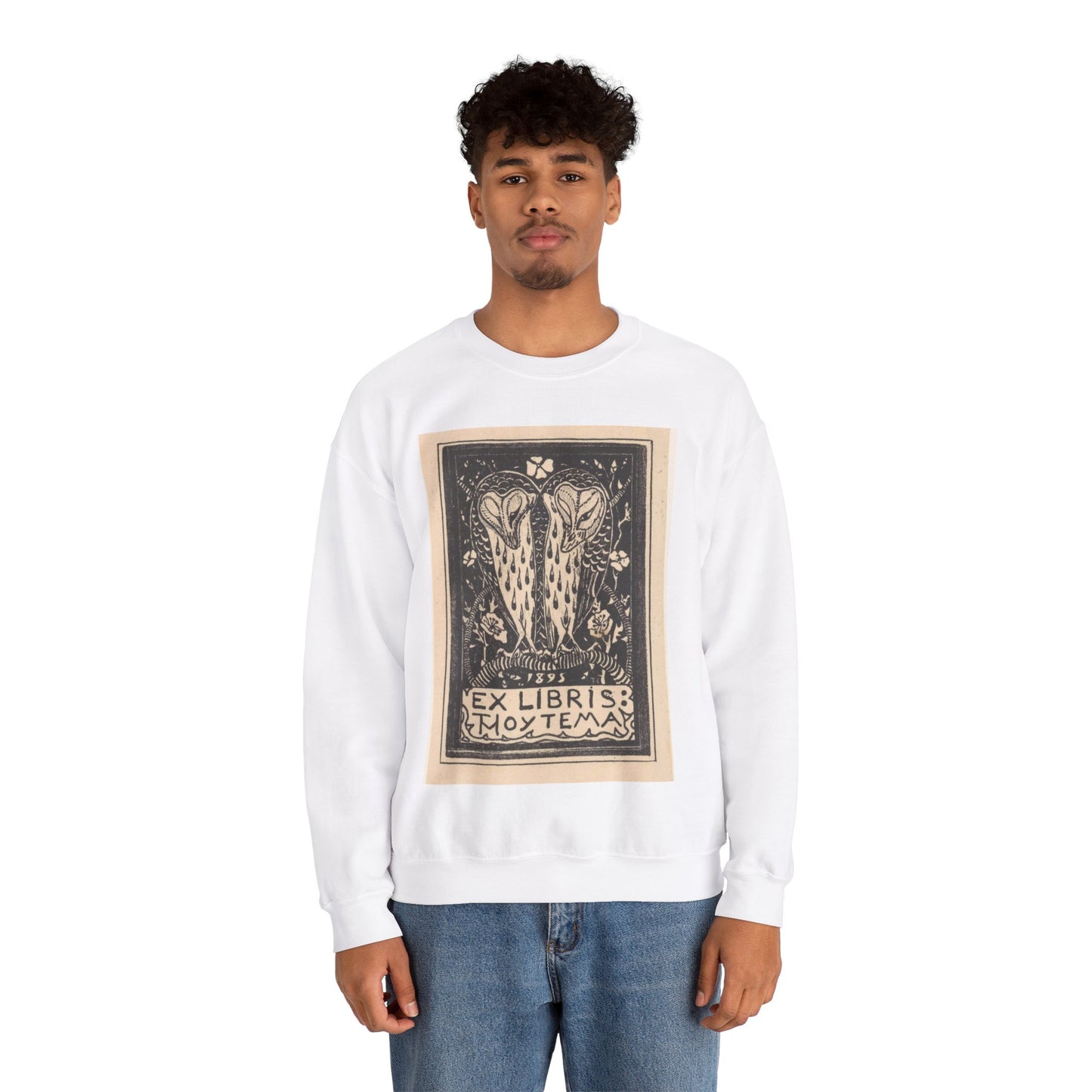 Theo van Hoytema - Ex libris van Theo van Hoytema White Heavy Blend Adult Crew Neck SweatShirt