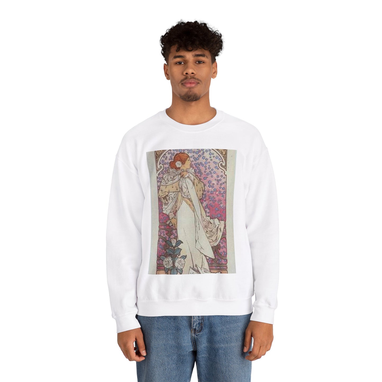 Affiche pour le Théâtre de la Renaissance, "la Dame aux Camélias". White Heavy Blend Adult Crew Neck SweatShirt
