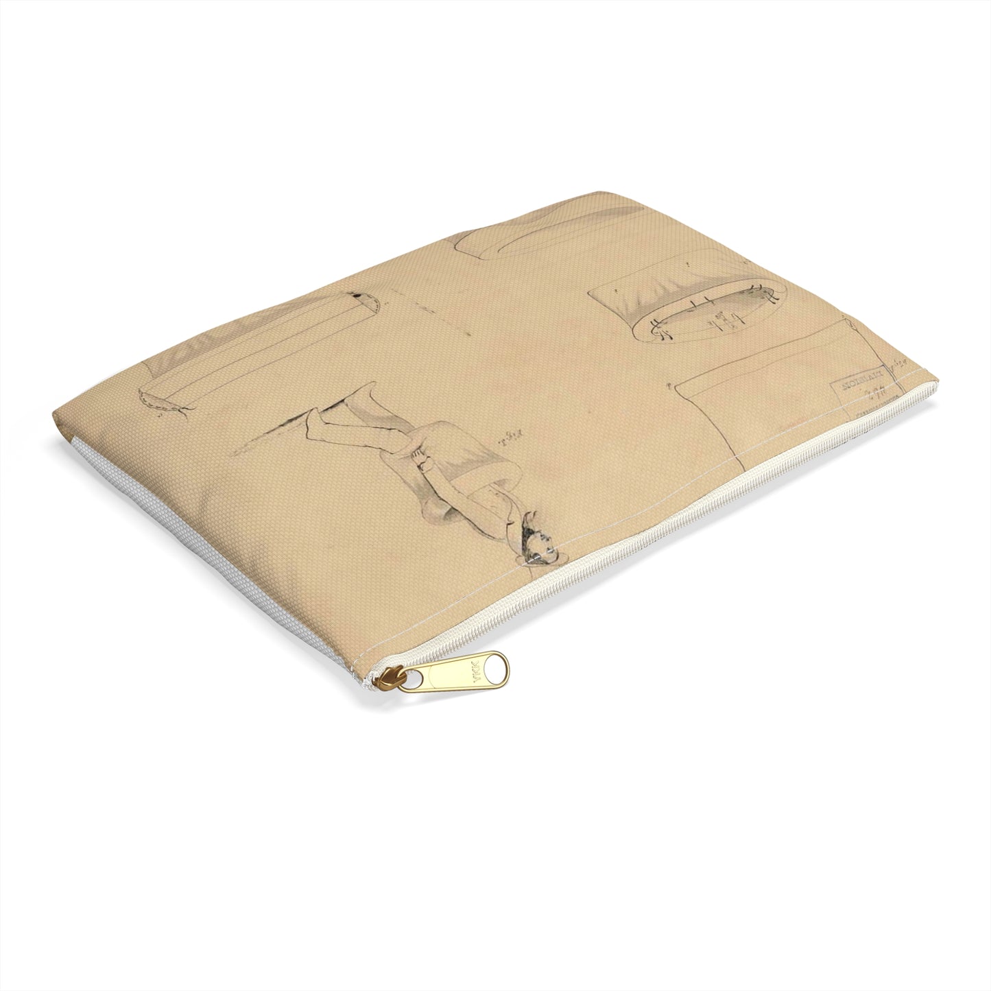 Patent drawing - Drawing of a Life Boat Public domain image Large Organizer Pouch with Black Zipper