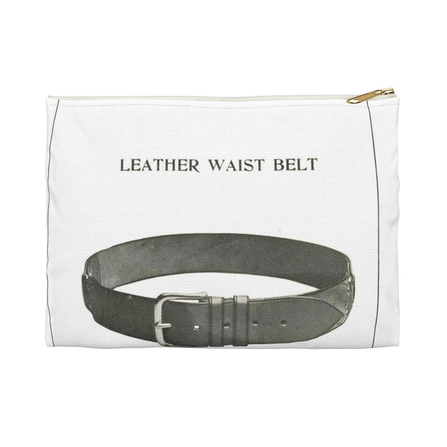 Patent drawing - Leather Waist Belt - . Public domain image Large Organizer Pouch with Black Zipper
