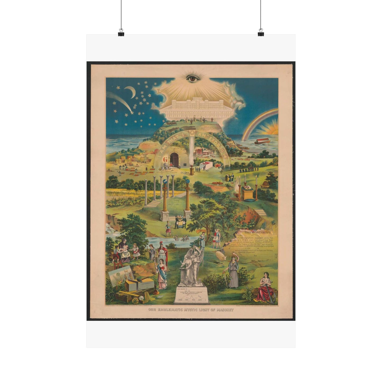 Our emblematic mystic light of masonry High Quality Matte Wall Art Poster for Home, Office, Classroom