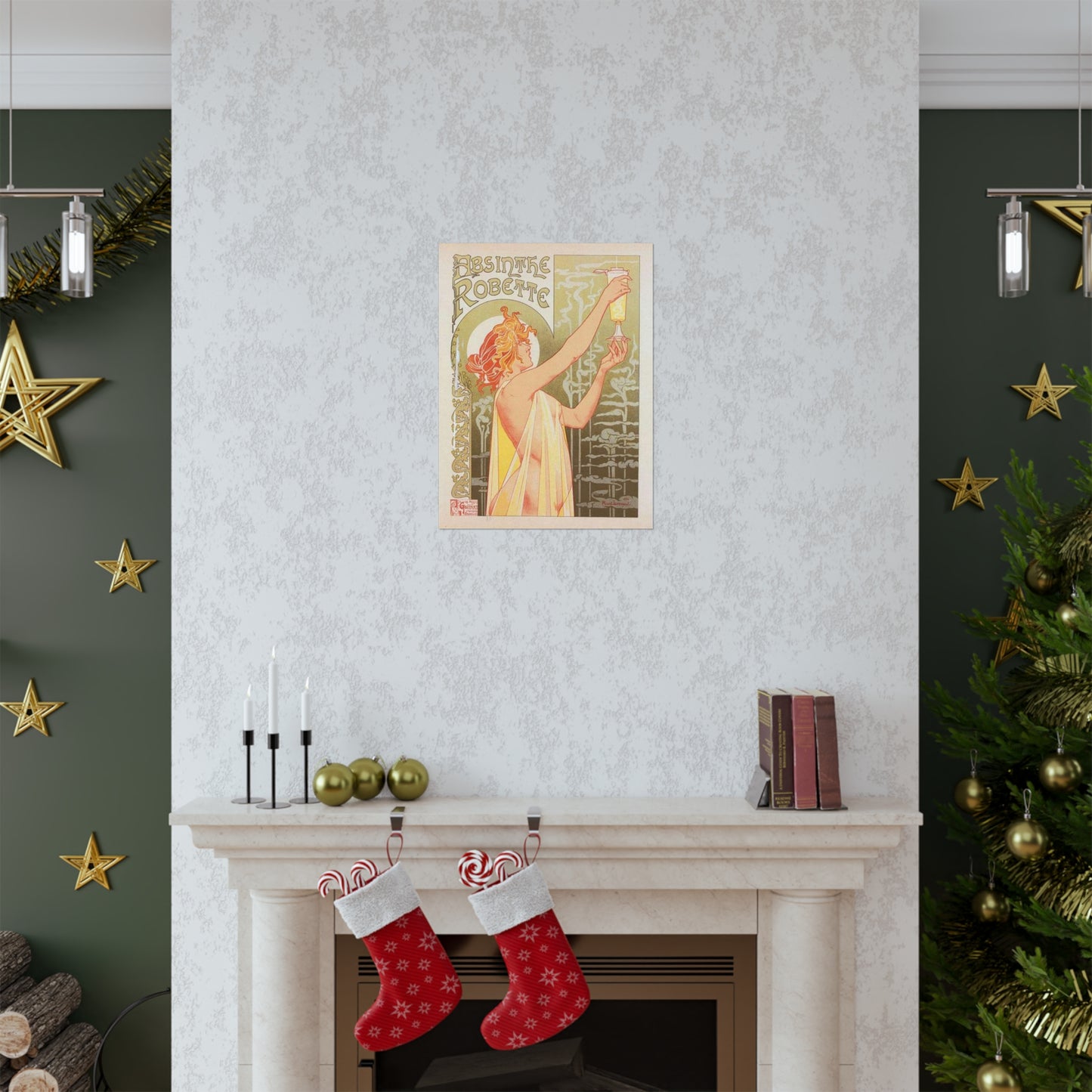 Affiche belge pour l' "Absinthe Robette". High Quality Matte Wall Art Poster for Home, Office, Classroom