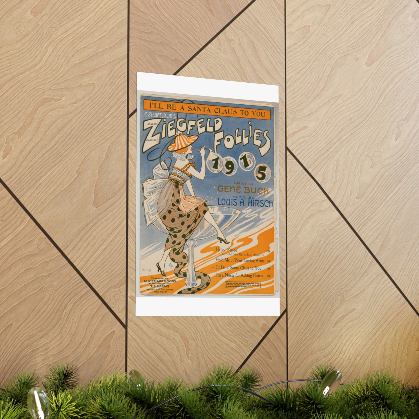 I'll be a Santa Claus to you - Sheet music, Popular songs of the day High Quality Matte Wall Art Poster for Home, Office, Classroom