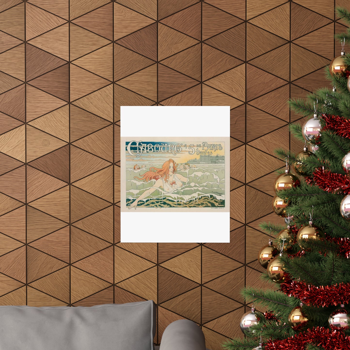 Affiche belge pour le "Casino de Cabourg". High Quality Matte Wall Art Poster for Home, Office, Classroom