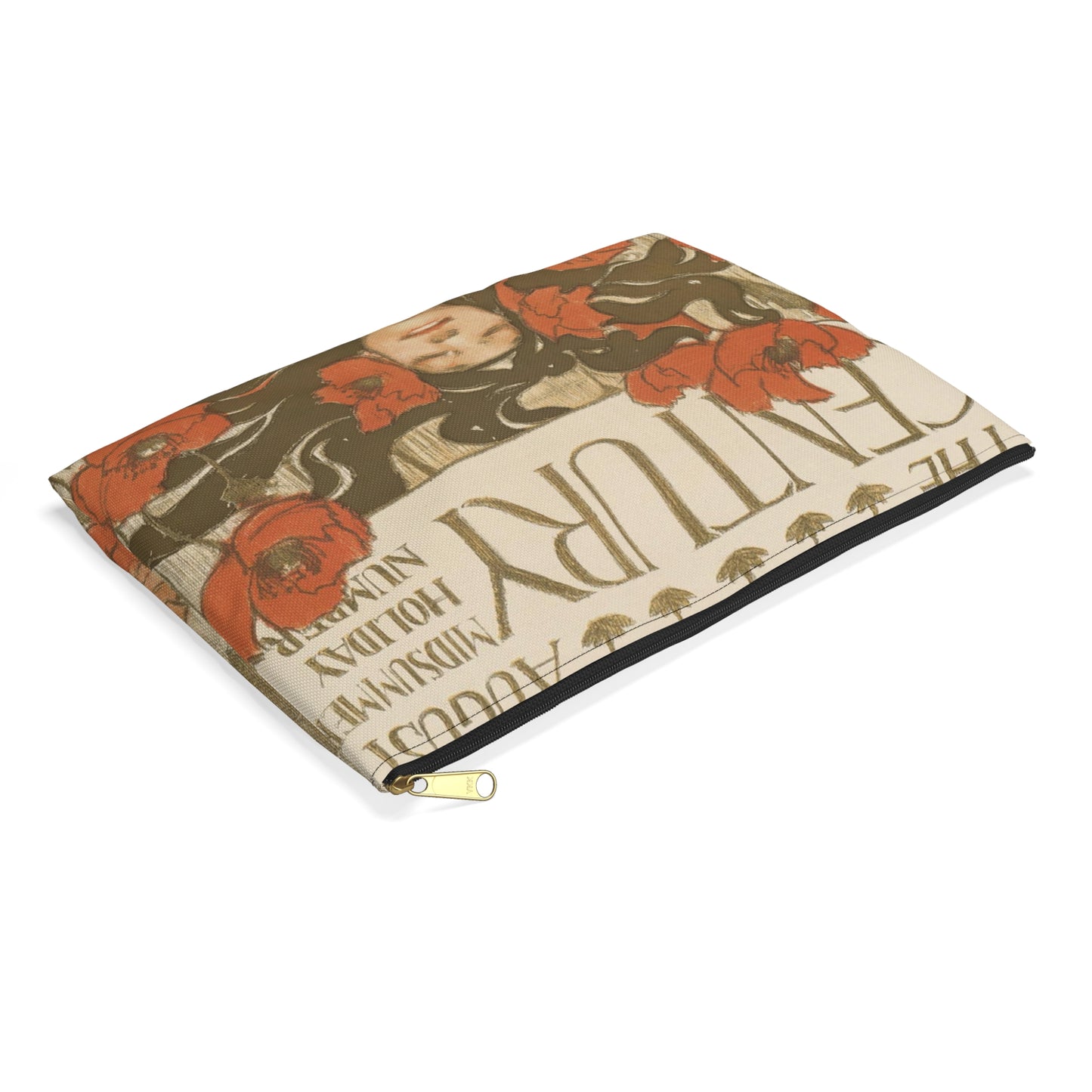The century, August, midsummer holiday number Large Organizer Pouch with Black Zipper